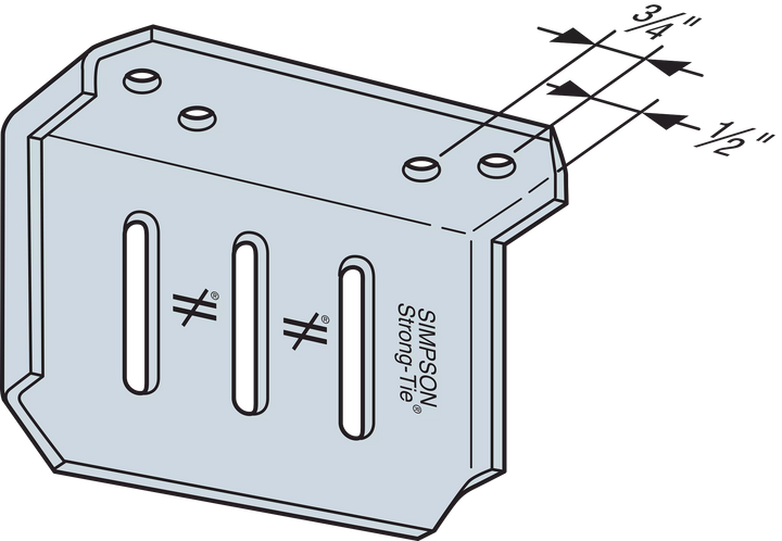 Simpson SCW5.5-KT SCW 5-1/2 in. Head-of-Wall Slide-Clip Connector w/ Screws 25-Qty