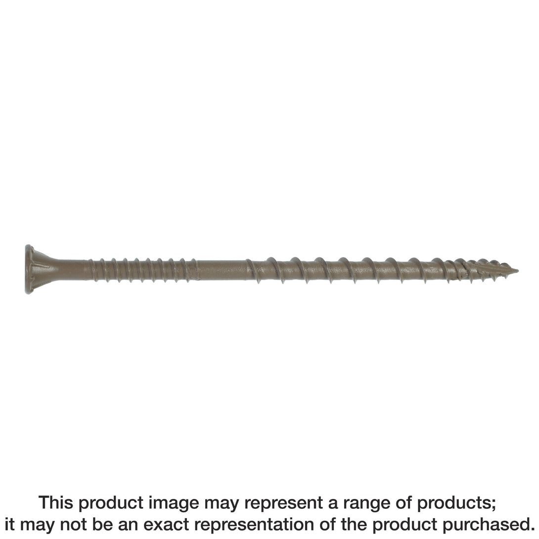 Simpson DSVT312MB Deck-Drive DSV WOOD Screw — #10 x 3-1/2 in. T-25, Flat Head, Quik Guard, Tan 1000-Qty