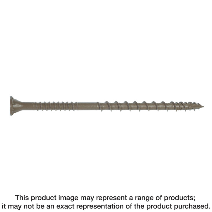 Simpson DSVT312MB Deck-Drive DSV WOOD Screw — #10 x 3-1/2 in. T-25, Flat Head, Quik Guard, Tan 1000-Qty