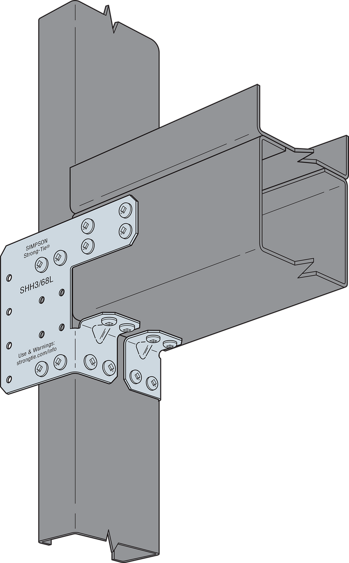 Simpson SHH3/68-KT24 SHH 4-3/8 in. x 5-5/8 in. 68-mil Galvanized Steel Header Hanger 24-Qty