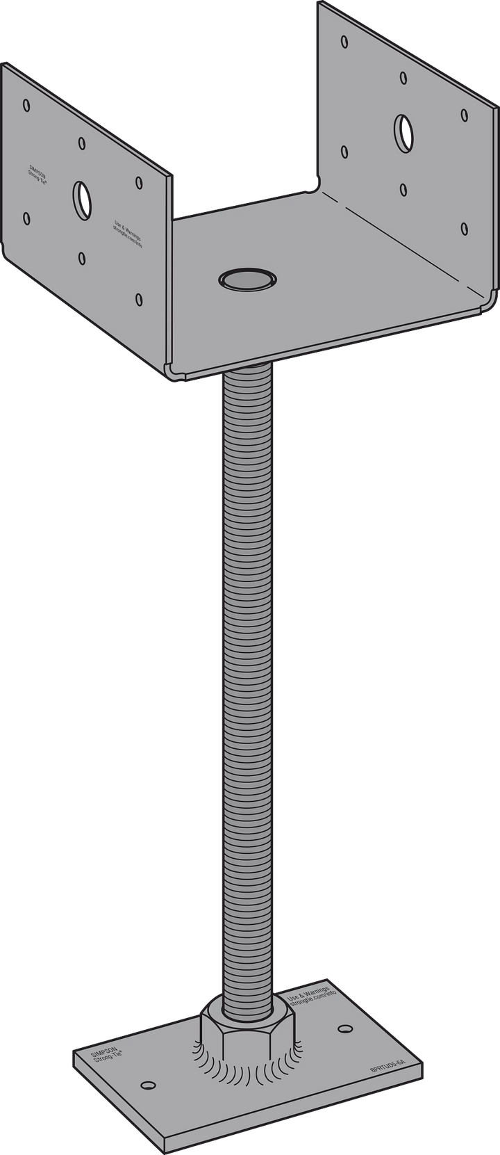 Simpson PPBF66 PPBF Adjustable Porch Post Base for 6x6