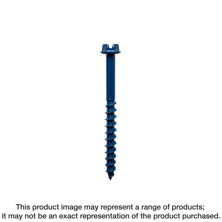 Simpson TNT25114HC75 Titen Turbo — 1/4 in. x 1-1/4 in. Hex-Head Concrete and Masonry Screw, Blue 75-Qty