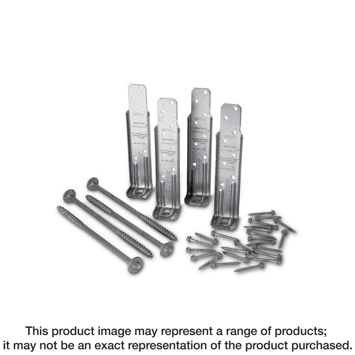 Simpson DTT1Z-KT DTT ZMAX Galvanized Deck Tension Tie Kit for 2x with Screws 4-Qty