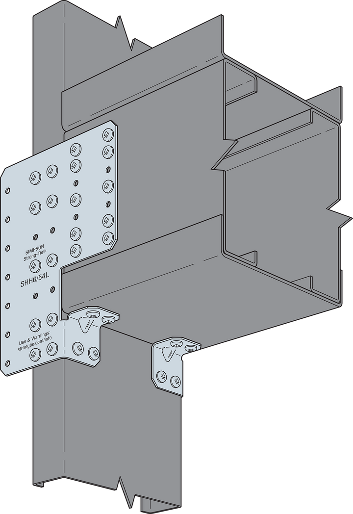 Simpson SHH6/54-KT24 SHH 7-3/16 in. x 5-5/8 in. 54-mil Galvanized Steel Header Hanger 24-Qty