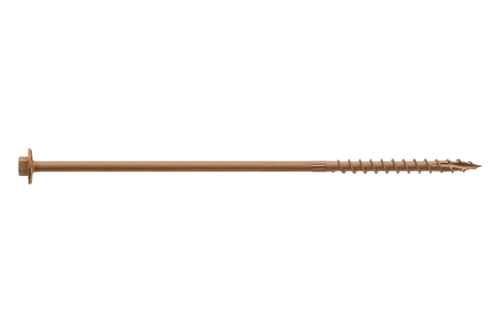 Simpson SDWH19800DB-R12 Strong-Drive SDWH TIMBER-HEX Screw — 0.195 in. x 8 in. 5/16 Hex, DB Coating, Tan 12-Qty