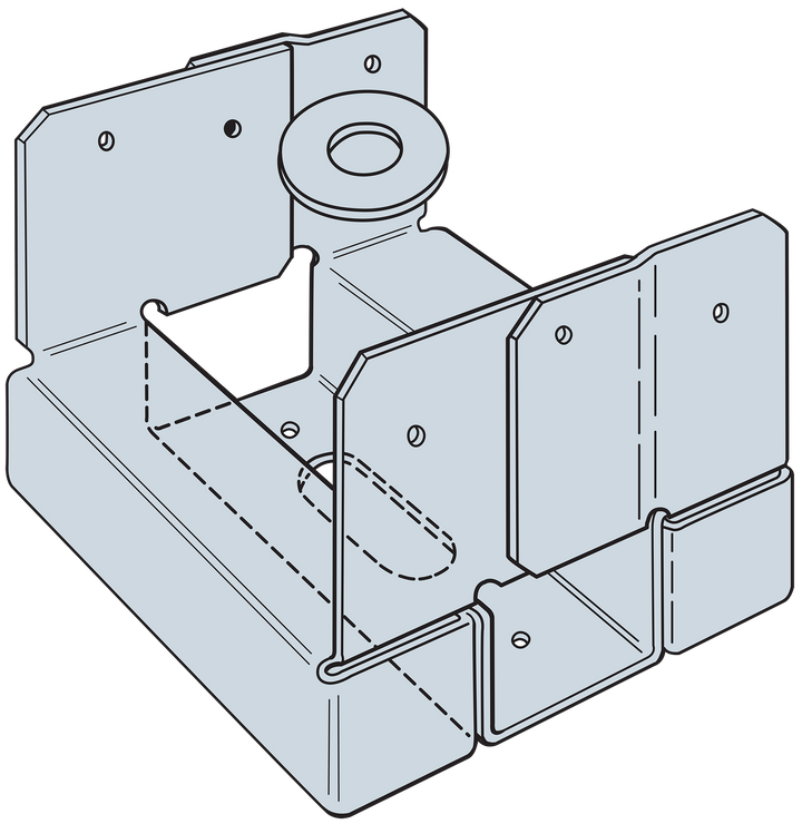 Simpson ABA66Z ABA ZMAX Galvanized Adjustable Standoff Post Base for 6x6