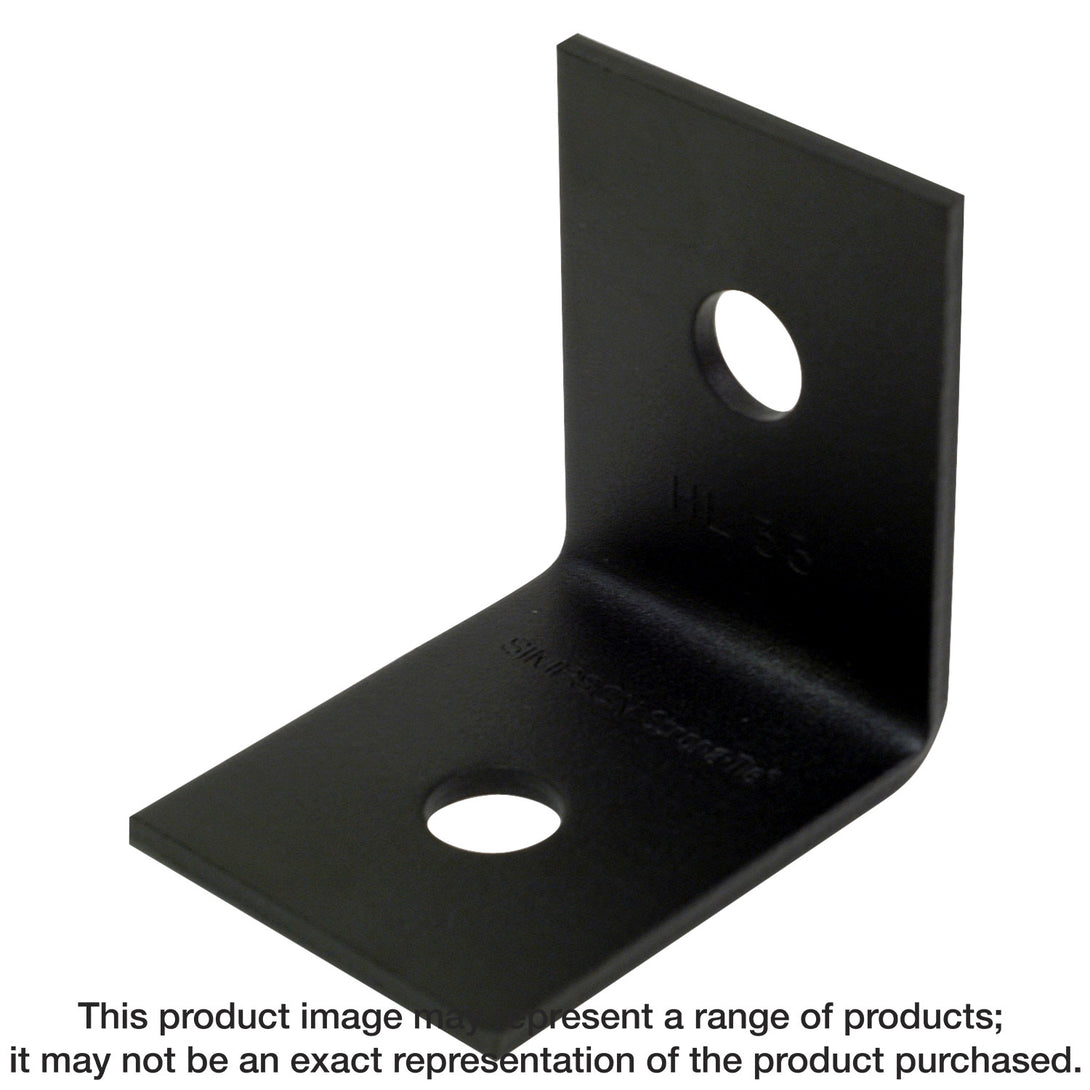 Simpson HL33PC HLPC 3-1/4 in. x 2-1/2 in. Black Powder-Coated Ornamental Heavy Angle