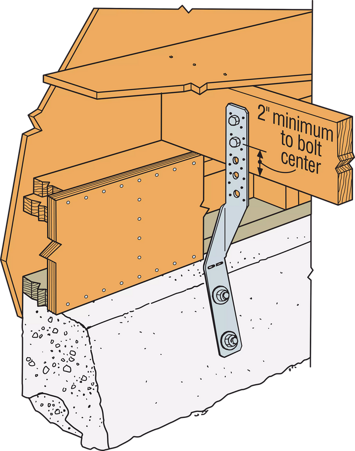 Simpson FSA FSA 25-1/2 in. x 2-1/2 in. Galvanized Foundation Stud Anchor