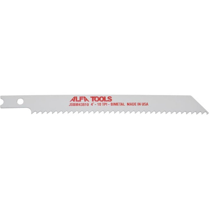 ALFA Tools JSBM43810 BI-METAL 4" 10TPI JIG SAW BLADE 50/pack