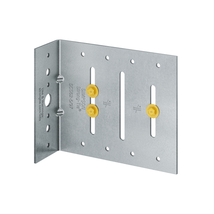 Simpson SCS62-5/97-KT25 SCS 2 in. x 6 in. x 5 in. 12-Gauge Seismic Bypass Framing Slide Clip w/ Screws 25-Qty