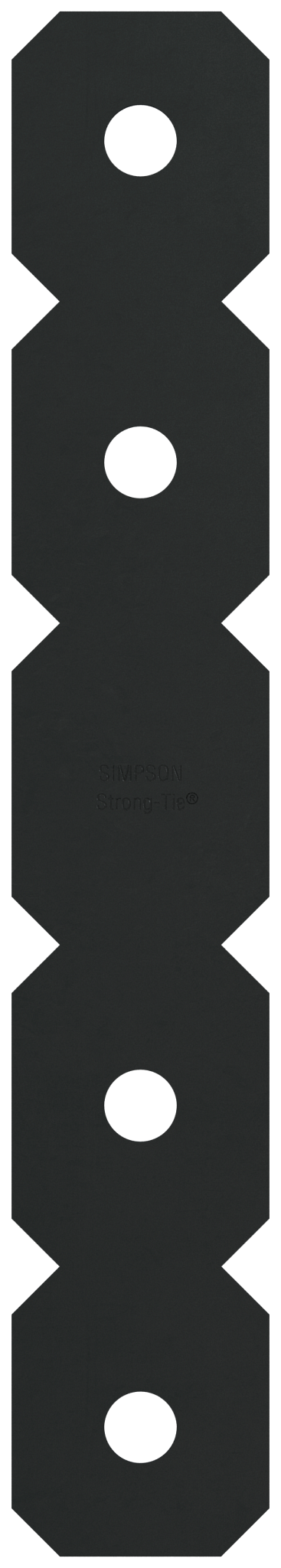 Simpson OS OS 2 in. x 12 in. Black Powder-Coated Ornamental Strap