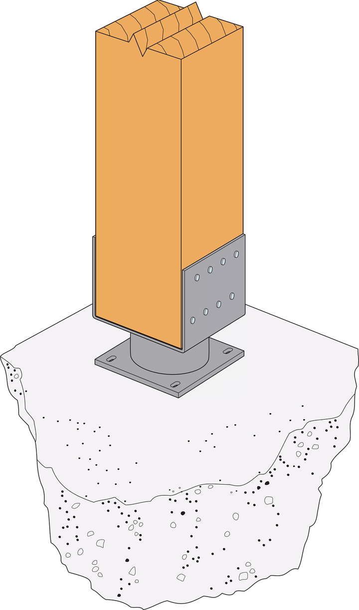 Simpson ECB66 ECB 2-in. Standoff Elevated Column Base for 6x6