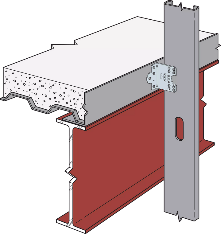 Simpson SSC4.25-R50 SSC 4-1/4 in. 14-Gauge Galvanized Steel-Stud Clip 50-Qty