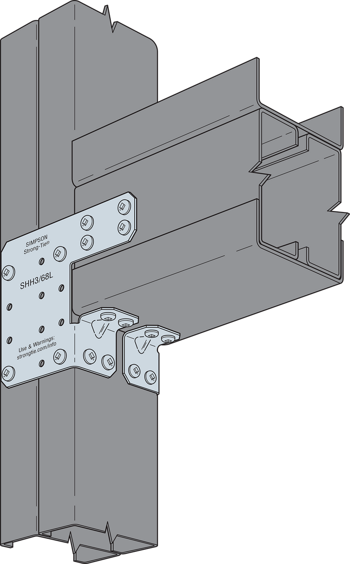 Simpson SHH3/68-KT24 SHH 4-3/8 in. x 5-5/8 in. 68-mil Galvanized Steel Header Hanger 24-Qty