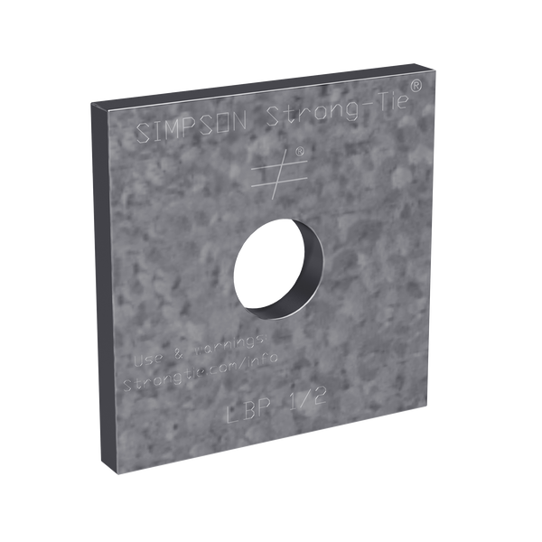 Simpson Strong-Tie LBP 1/2 1/2IN BOLT DIA 2 X 2 BEARING PLATE