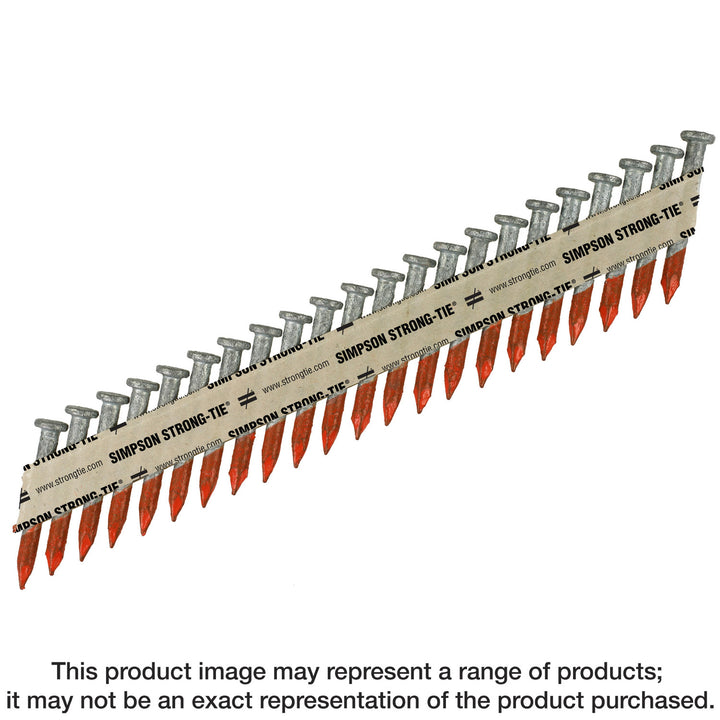 Simpson N10DHDGPT500 Strong-Drive 33° SCN SMOOTH-SHANK CONNECTOR Nail — 2-1/2 in. x .148 in. HDG 500-Qty