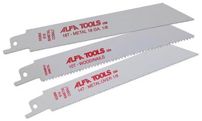 ALFA Tools RSBM814 BI-METAL 8" 14TPI RECIPROCATING SAW BLADE 50/pack