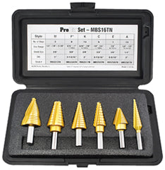 ALFA Tools MBS17 4PC MULTI STEP PROBIT DRILL SET PLASTIC CASE 1/pack