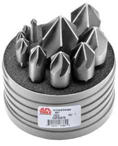 ALFA Tools C6F50575 10PC 6 FLUTE COUNTERSINKS 82DG SET 1/pack