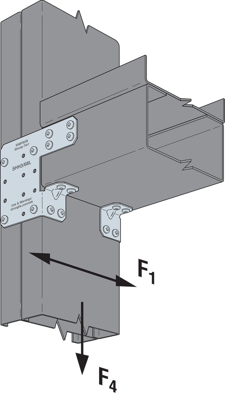 Simpson SHH3/68-KT24 SHH 4-3/8 in. x 5-5/8 in. 68-mil Galvanized Steel Header Hanger 24-Qty