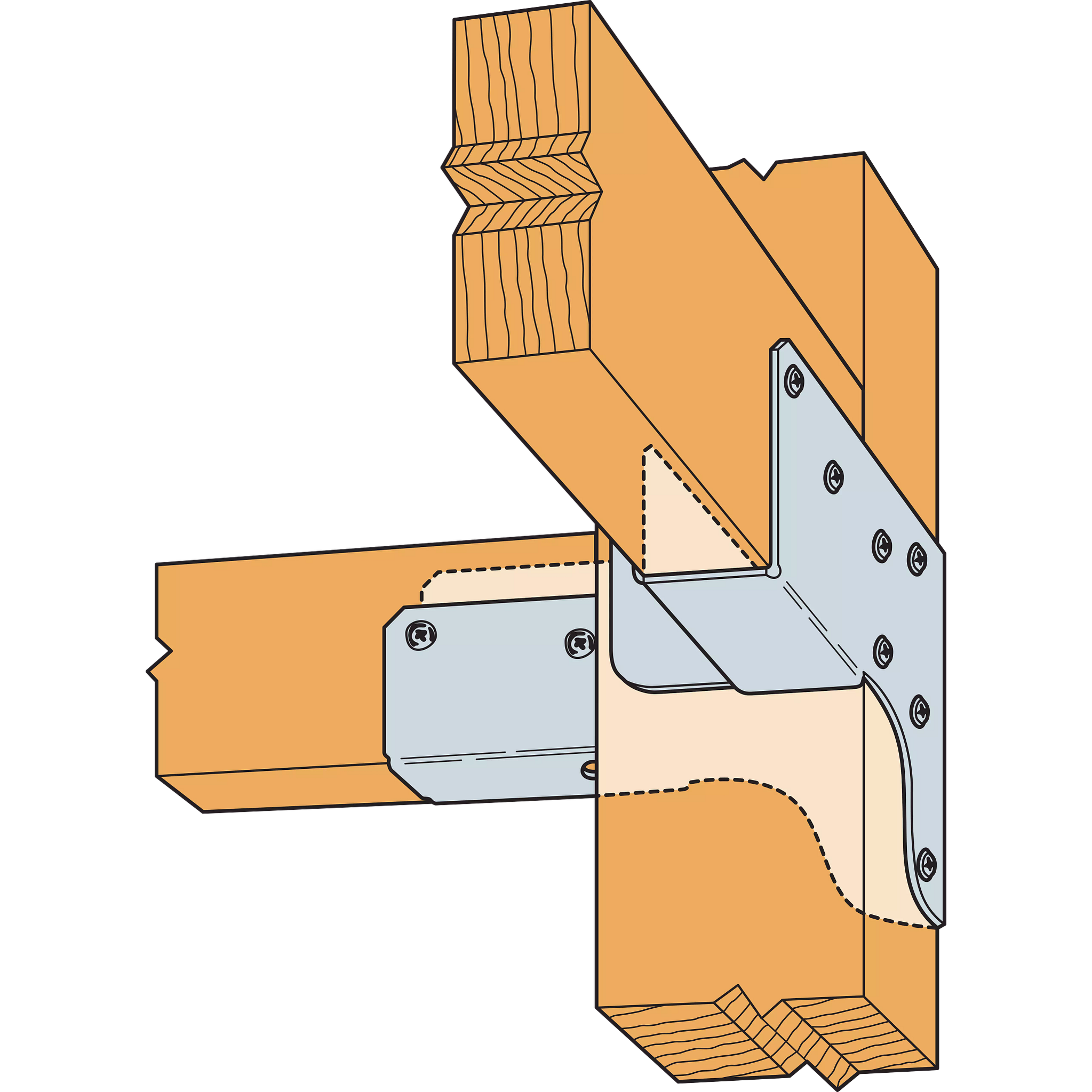 Simpson RTC42 RTC 18-Gauge Galvanized Rigid Tie Corner for 2x Joist, 4 ...