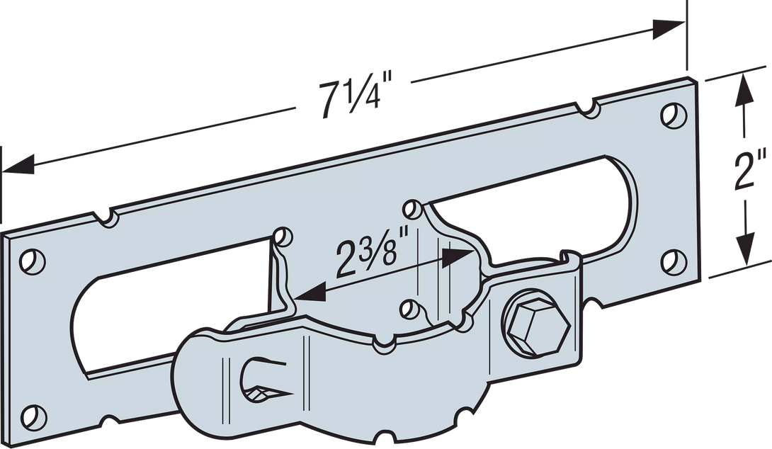 Simpson PGT2E-R50 PGT2E 12-Gauge Pipe Grip Tie for 2 in. Pipe 50-Qty