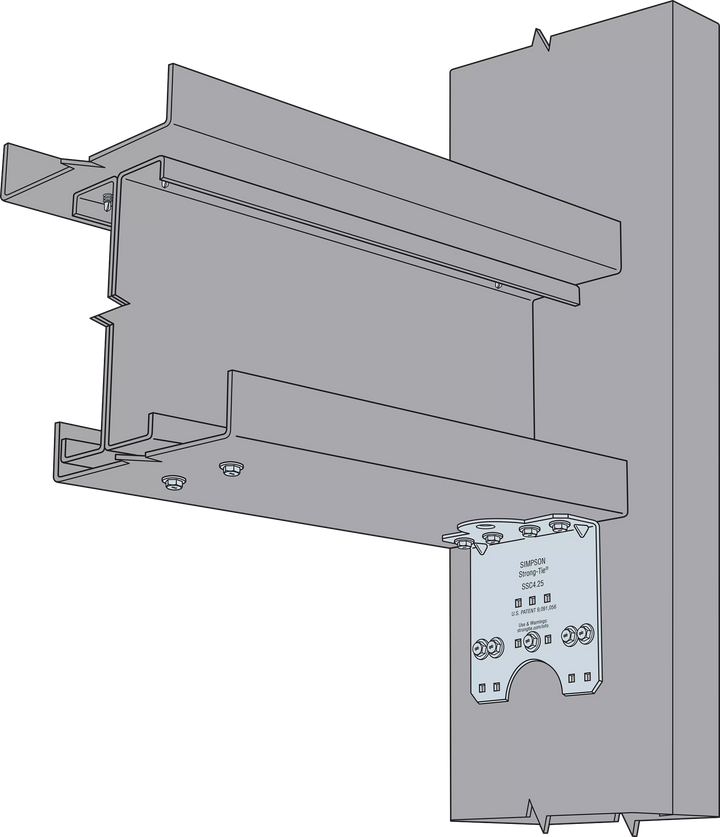 Simpson SSC4.25-R50 SSC 4-1/4 in. 14-Gauge Galvanized Steel-Stud Clip 50-Qty