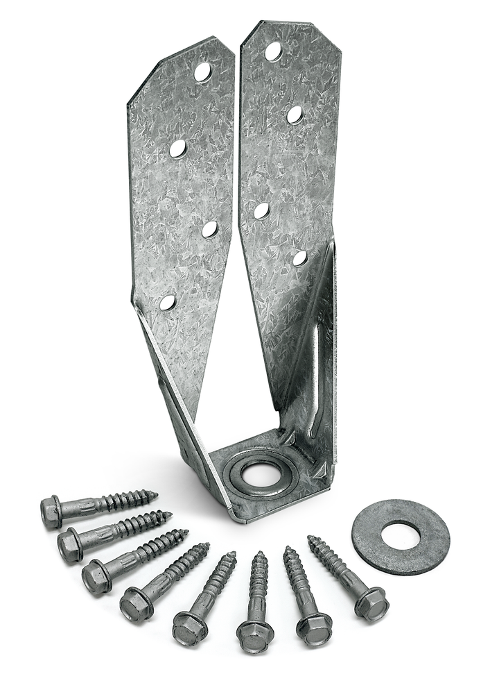 Simpson DTT2Z DTT ZMAX Galvanized Deck Tension Tie for 2x with 1-1/2 in. SDS Screws