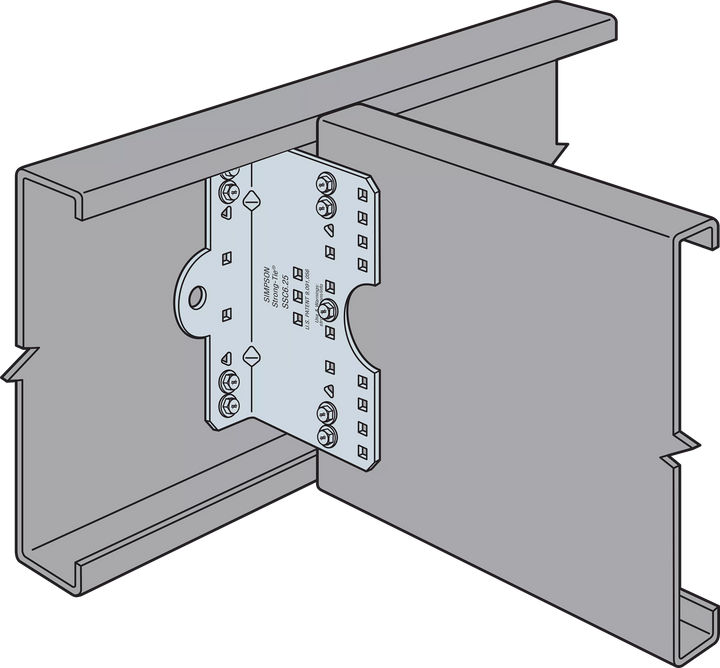 Simpson SSC6.25-R30 SSC 6-1/4 in. 14-Gauge Galvanized Steel-Stud Clip 30-Qty