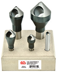 ALFA Tools CDT50510S 5PC SET HSS COUNTERSINK DEBURRING TOOL BIT 1/pack