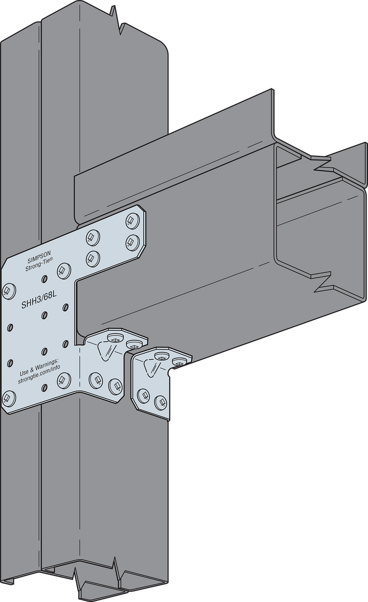 Simpson SHH3/68-KT24 SHH 4-3/8 in. x 5-5/8 in. 68-mil Galvanized Steel Header Hanger 24-Qty