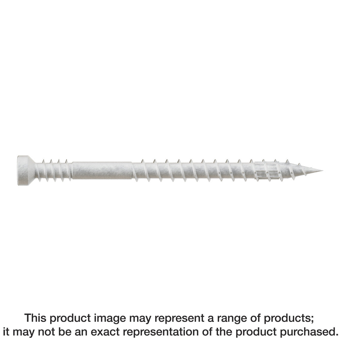 Simpson FT07200R100W Finish Trim Screw — #7 x 2 in. T10, Trim-Head, Quik Guard, White 100-Qty