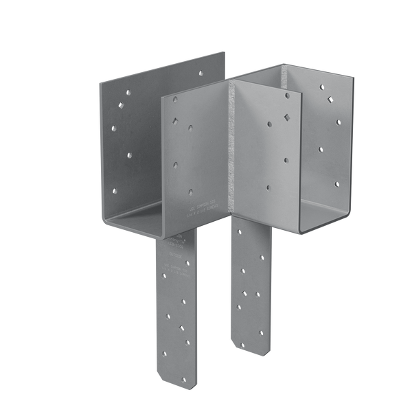 Simpson ECCLRQ464SDS ECCLRQ L-Shape End Column Cap for 4x Beams, 6x Post w/ SDS Screws, Skewed Right