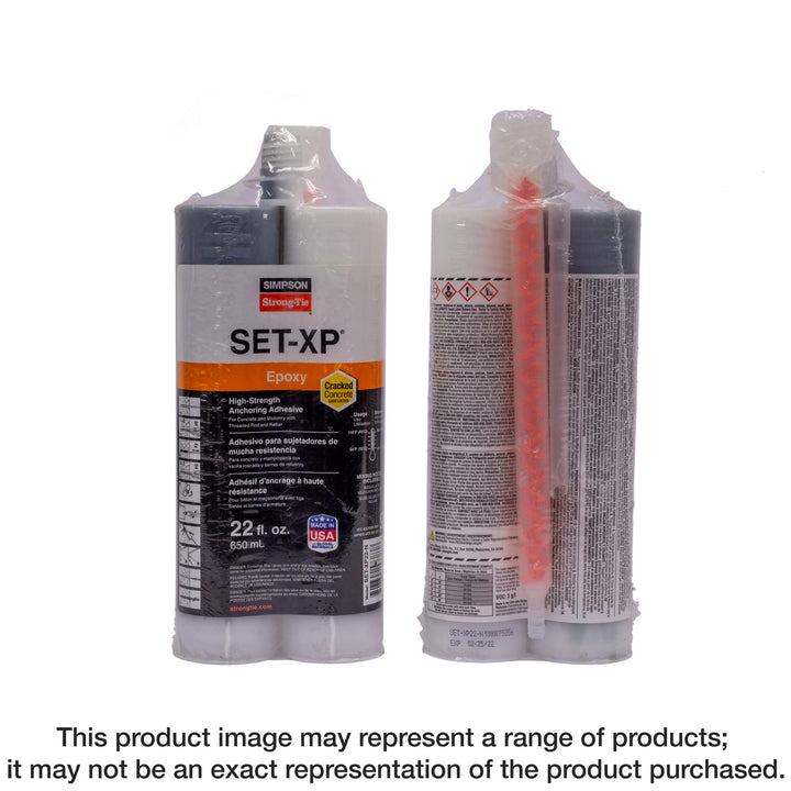 Simpson SET-XP22-N SET-XP 22-oz. High-Strength Epoxy Adhesive Cartridge w/ 1 Nozzle and Extension