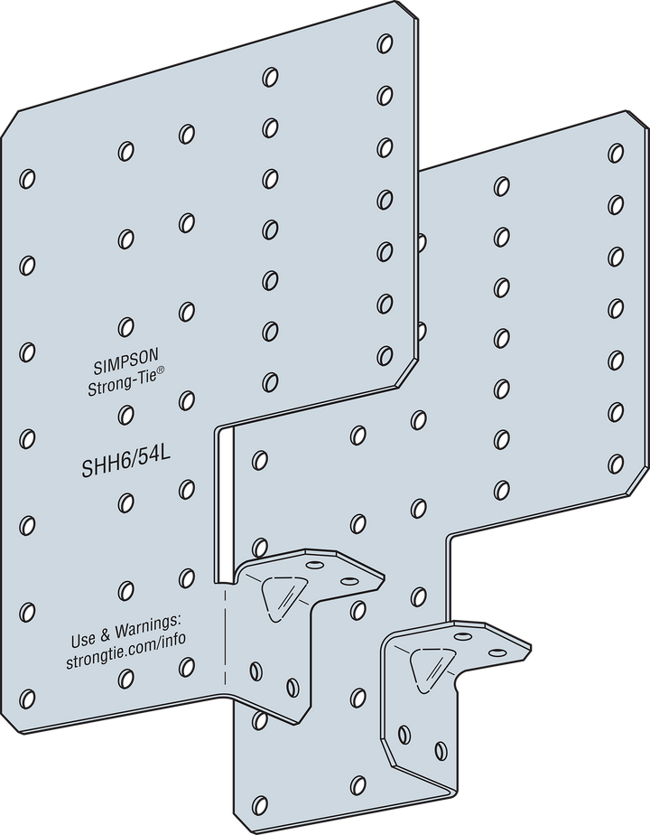 Simpson SHH6/54-KT24 SHH 7-3/16 in. x 5-5/8 in. 54-mil Galvanized Steel Header Hanger 24-Qty