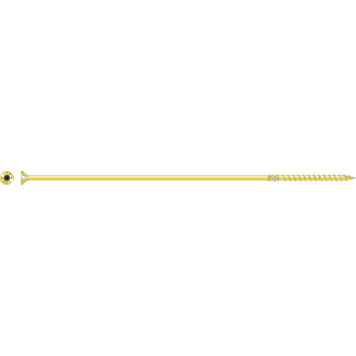 Simpson SDCP271400 Strong-Drive SDCP TIMBER-CP Screw — 0.394 in. x 14 in. T40, Yellow Zinc 150-Qty