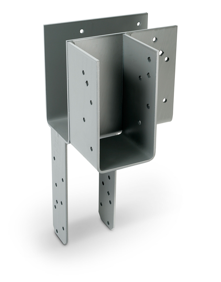 Simpson ECCLRQ464SDS ECCLRQ L-Shape End Column Cap for 4x Beams, 6x Post w/ SDS Screws, Skewed Right