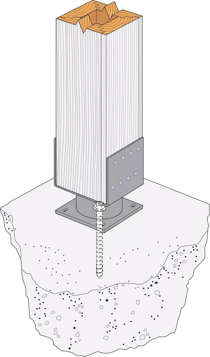 Simpson ECB66 ECB 2-in. Standoff Elevated Column Base for 6x6