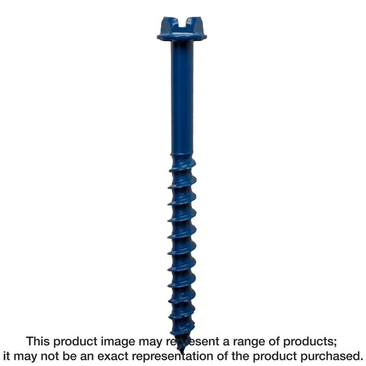 Simpson TNT25234H Titen Turbo — 1/4 in. x 2-3/4 in. Hex-Head Concrete and Masonry Screw, Blue 100-Qty