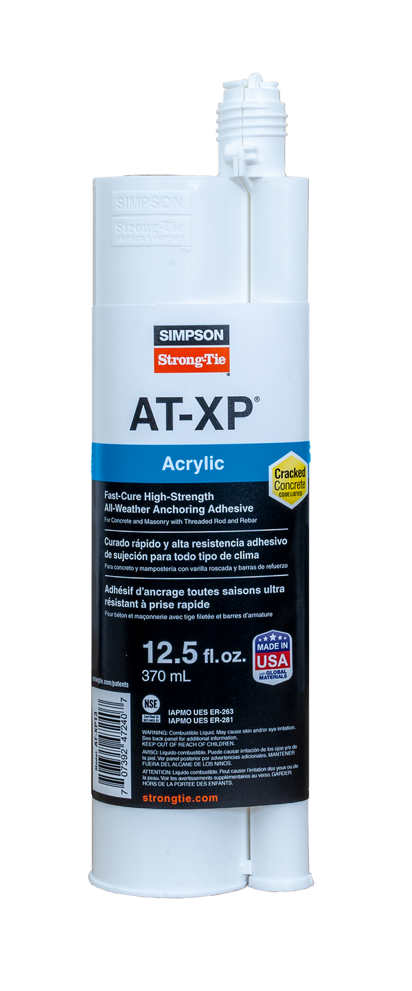 Simpson AT-XP13 AT-XP 12.5-oz. High-Strength Acrylic Anchoring Adhesive Cartridge w/ Nozzle