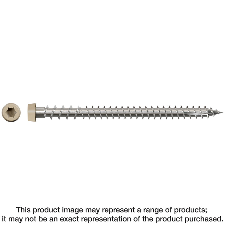 Simpson DCU234S316TN02 Deck-Drive DCU COMPOSITE Screw Collated — #10 x 2-3/4 in. Type 316, Tan 02 1000-Qty