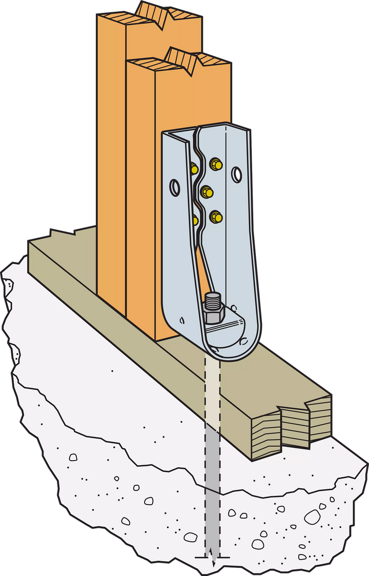 Simpson HDU2-SDS2.5 HDU 8-11/16 in. Galvanized Predeflected Holdown with Strong-Drive SDS Screws