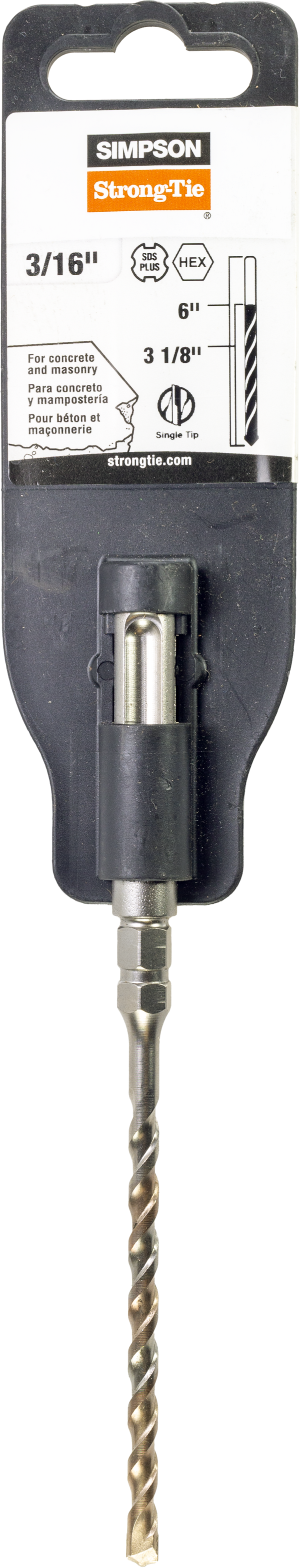 Simpson MDPL01806H 3/16 in. x 6 in. SDS-plus Titen Screw Drill Bit/Driver