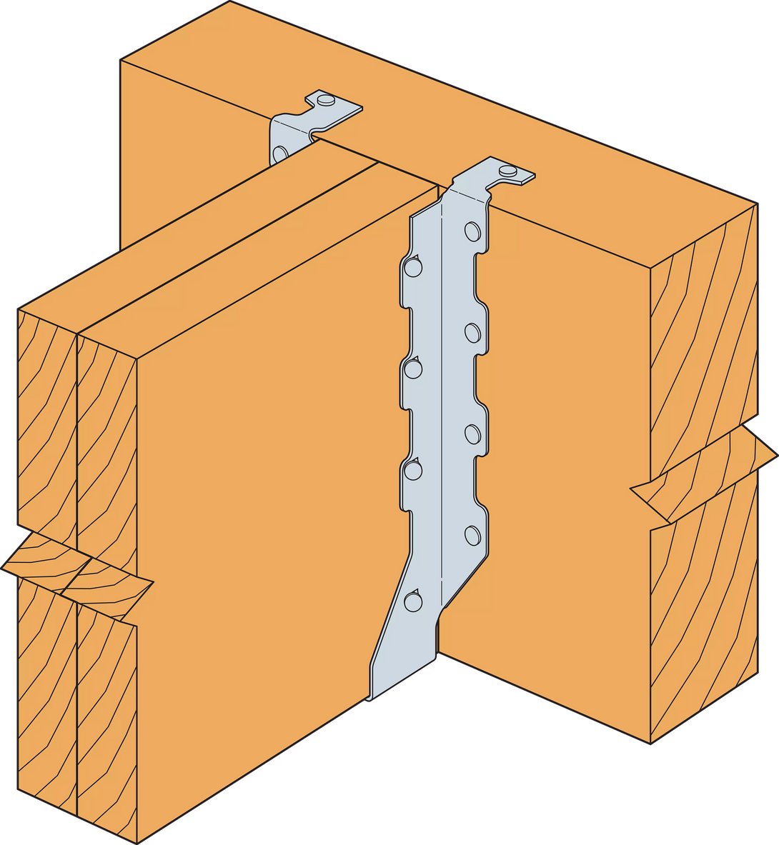 Simpson HUS210-2TF HUS Galvanized Top-Flange Joist Hanger for Double 2x10