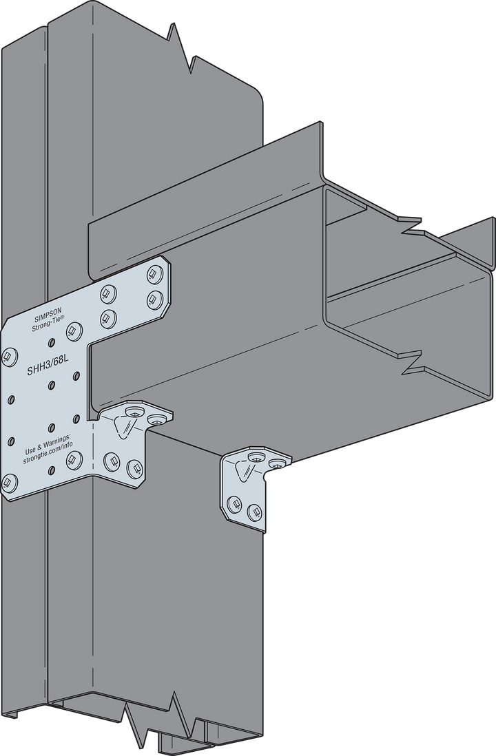 Simpson SHH3/68-KT24 SHH 4-3/8 in. x 5-5/8 in. 68-mil Galvanized Steel Header Hanger 24-Qty