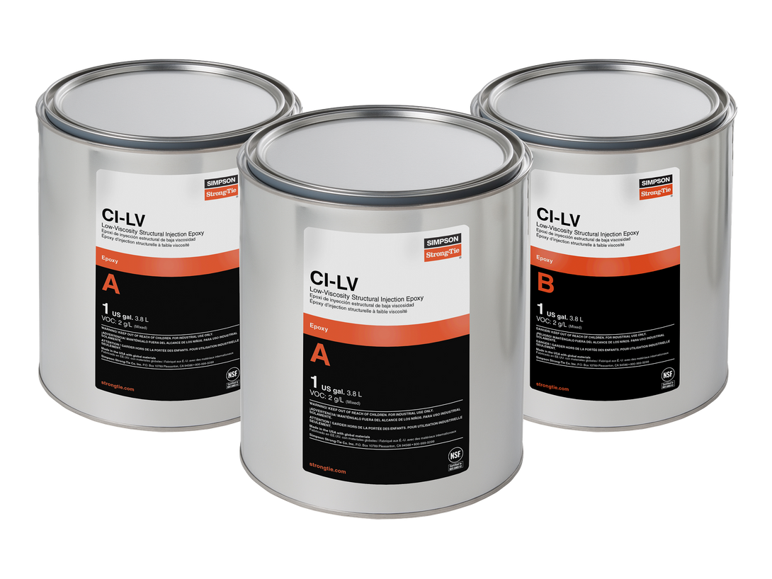 Simpson CILV3KT CI-LV Low-Viscosity Structural Injection Epoxy 3-gal. Kit