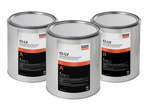 Simpson CILV3KT CI-LV Low-Viscosity Structural Injection Epoxy 3-gal. Kit