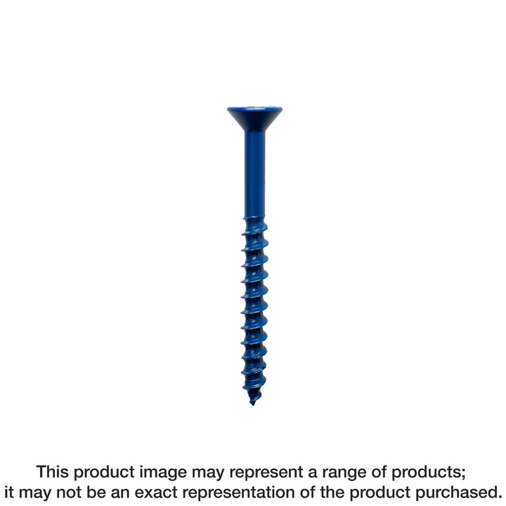 Simpson TNT25114TF Titen Turbo — 1/4 in. x 1-1/4 in. 6-Lobe Flat-Head Concrete and Masonry Screw, Blue 100-Qty