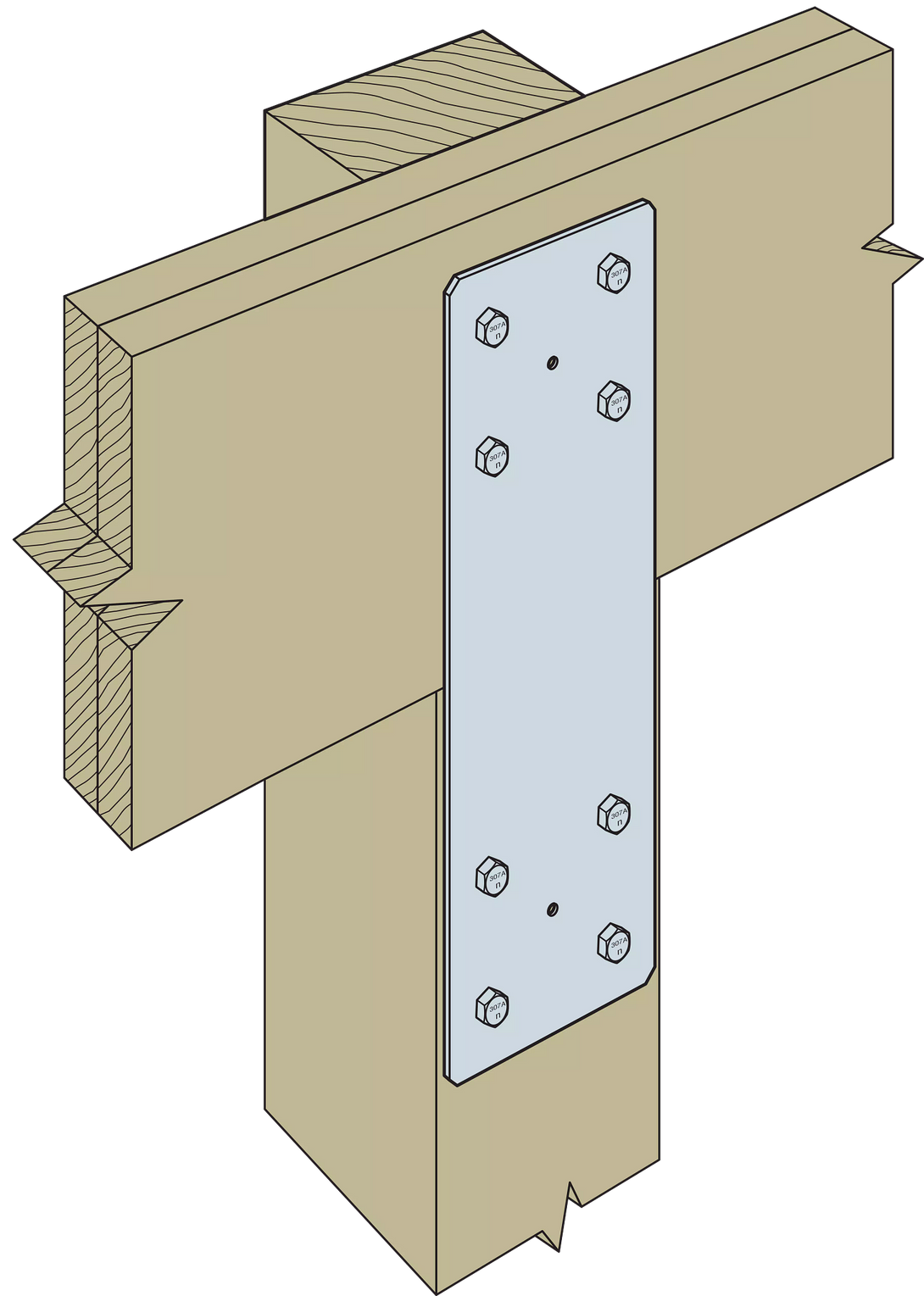 Simpson PS720 PS 6-3/4 in. x 20 in. Hot-Dip Galvanized Piling Strap