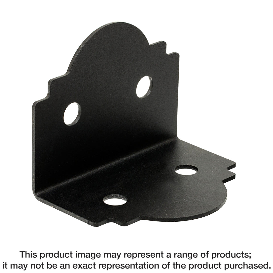 Simpson APA6 Outdoor Accents Mission Collection ZMAX, Black Powder-Coated 90° Angle for 6x